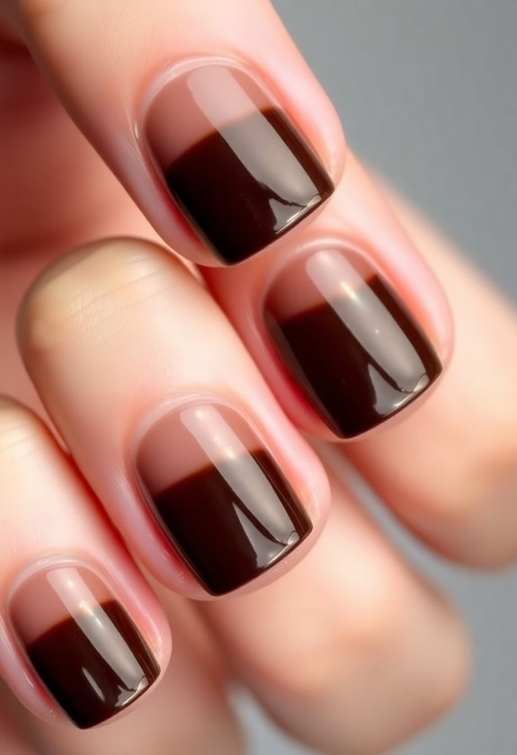 Classic Brown French Tips