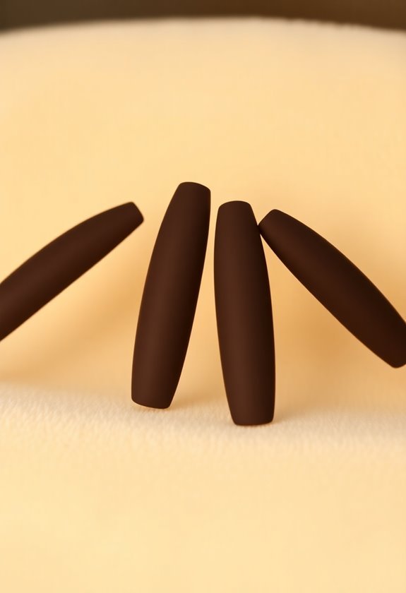 Espresso Matte Finish Nails Design