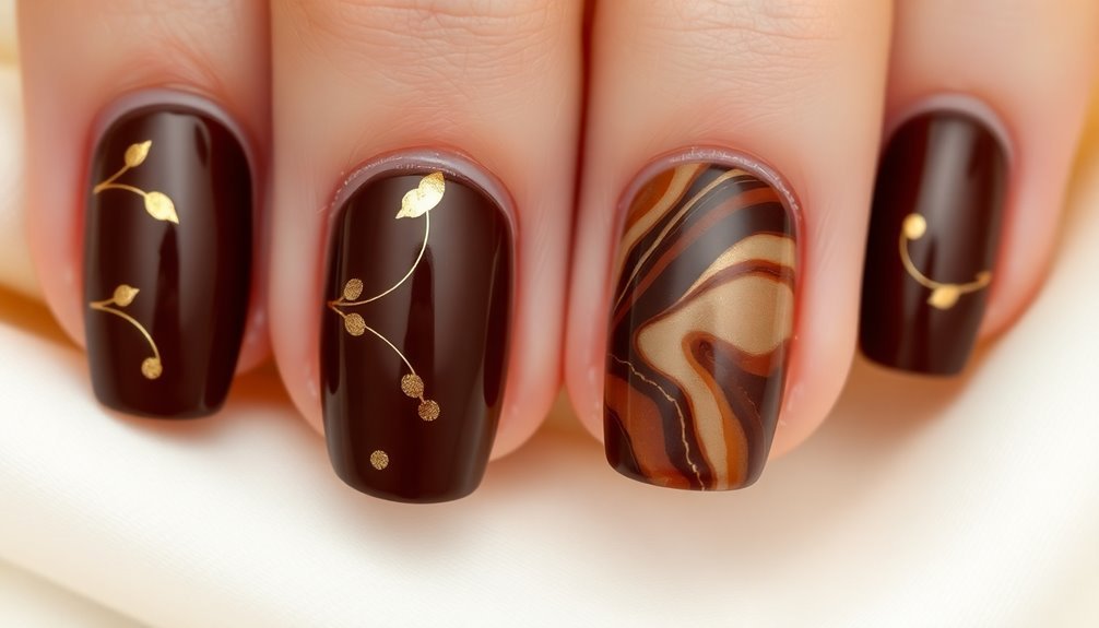 stunning brown nail inspiration collection
