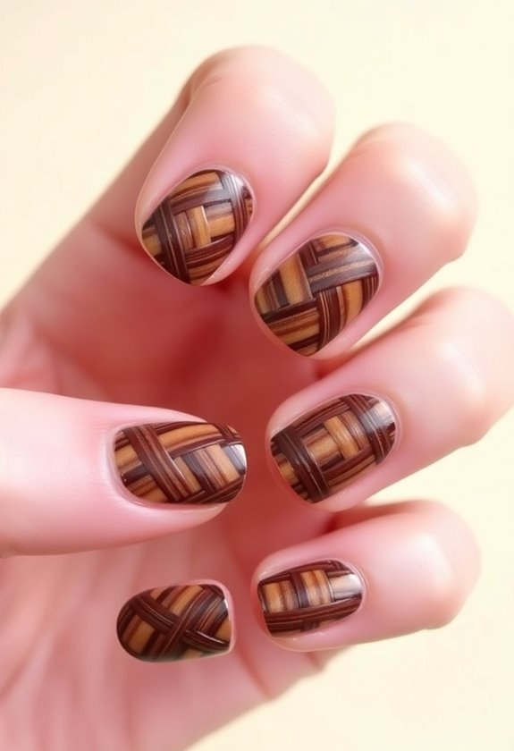 Walnut Crosshatch wood pattern