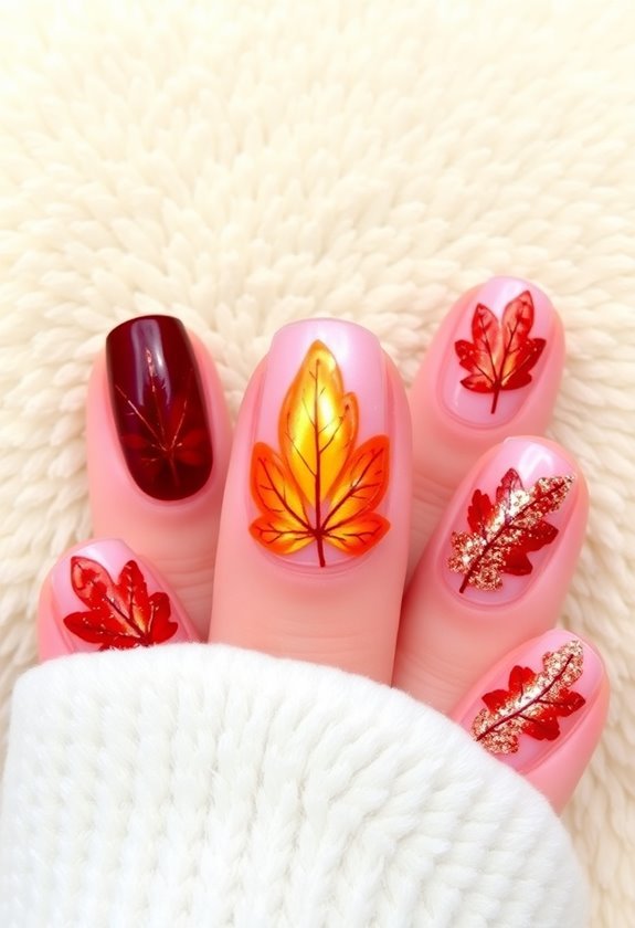 Maple Leaf Nail Art