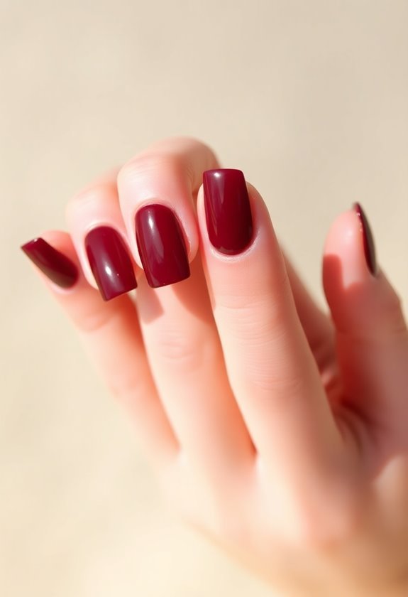 Classic Burgundy Square Tips