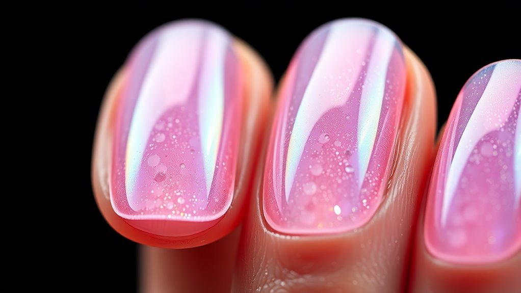 Holographic Jelly Accents Nails