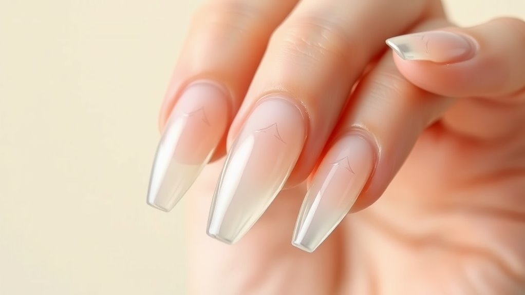 minimalist negative space jellyfish Nails