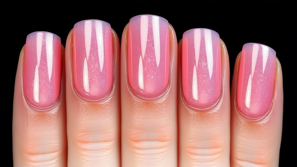Chrome-Infused Jelly Nails