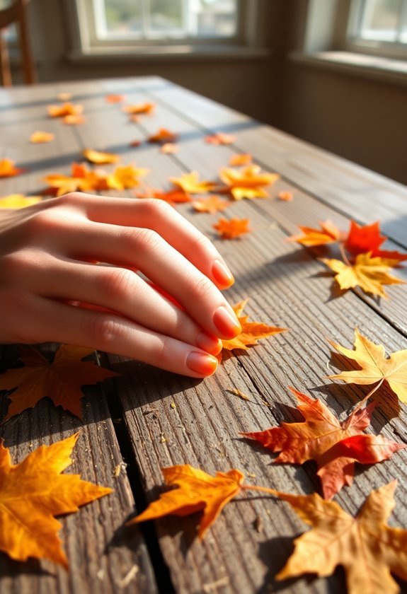 Rustic Orange French Tips