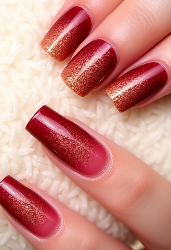 Copper Glitter Ombre