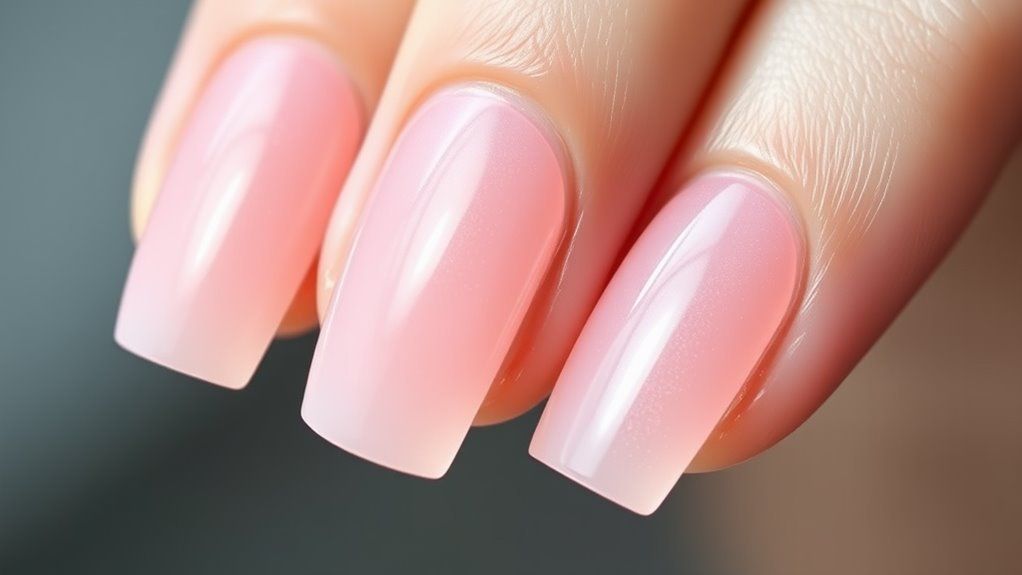 Rose Quartz Jelly Finish Nails