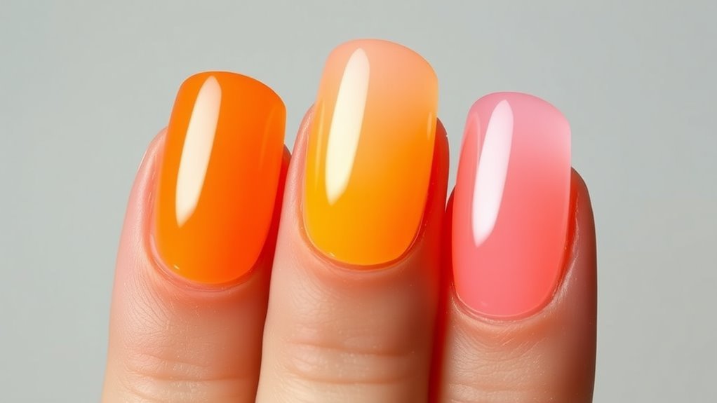 vibrant sunset hues jellify gradient Nails